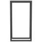 vidaXL Leñero de acero negro mate 50x28x94 cm vidaXL Leñero de acero negro mate 50x28x94 cm