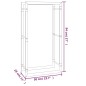 vidaXL Leñero de acero negro mate 50x28x94 cm vidaXL Leñero de acero negro mate 50x28x94 cm