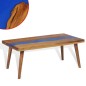 vidaXL Mesa de centro teca y resina 100x50x40 cm vidaXL Mesa de centro teca y resina 100x50x40 cm