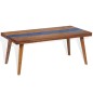 vidaXL Mesa de centro teca y resina 100x50x40 cm vidaXL Mesa de centro teca y resina 100x50x40 cm