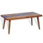 vidaXL Mesa de centro teca y resina 100x50x40 cm vidaXL Mesa de centro teca y resina 100x50x40 cm