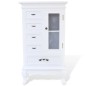 vidaXL Mueble de 5 cajones y 2 estantes blanco vidaXL Mueble de 5 cajones y 2 estantes blanco