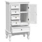 vidaXL Mueble de 5 cajones y 2 estantes blanco vidaXL Mueble de 5 cajones y 2 estantes blanco