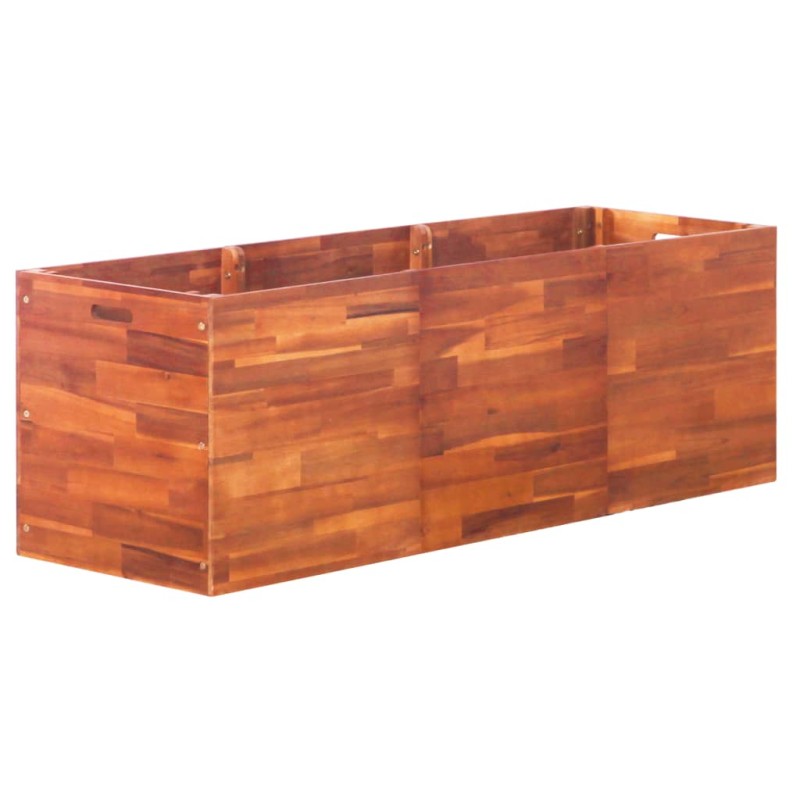 vidaXL Arriate de madera de acacia 150x50x50 cm