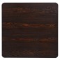vidaXL Mesa bar bistró MDF y acero cuadrada fresno oscuro 80x80x75 cm  