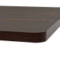 vidaXL Mesa bar bistró MDF y acero cuadrada fresno oscuro 80x80x75 cm  