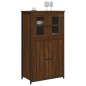 vidaXL Aparador alto madera contrachapada roble marrón 62x32x106,5 cm