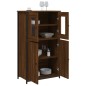 vidaXL Aparador alto madera contrachapada roble marrón 62x32x106,5 cm