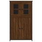 vidaXL Aparador alto madera contrachapada roble marrón 62x32x106,5 cm