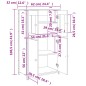 vidaXL Aparador alto madera contrachapada roble marrón 62x32x106,5 cm