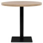 vidaXL Mesa de bar bistró MDF y acero redonda 80x75 cm color roble vidaXL Mesa de bar bistró MDF y acero redonda 80x75 cm color roble