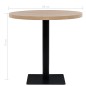 vidaXL Mesa de bar bistró MDF y acero redonda 80x75 cm color roble vidaXL Mesa de bar bistró MDF y acero redonda 80x75 cm color roble
