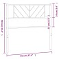 vidaXL Cabecero de metal negro 90 cm vidaXL Cabecero de metal negro 90 cm