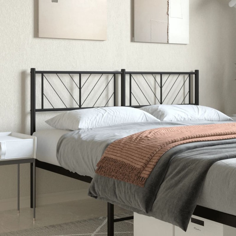 vidaXL Cabecero de metal negro 135 cm vidaXL Cabecero de metal negro 135 cm