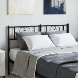 vidaXL Cabecero de metal negro 140 cm