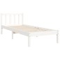 vidaXL Estructura de cama individual con cabecero madera maciza blanco vidaXL Estructura de cama individual con cabecero madera maciza blanco