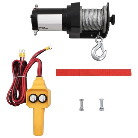 vidaXL Cabrestante eléctrico con mando a distancia 12 V 907 kg