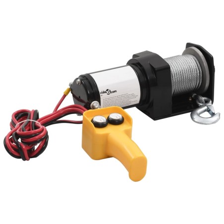 vidaXL Cabrestante eléctrico con mando a distancia 12 V 907 kg