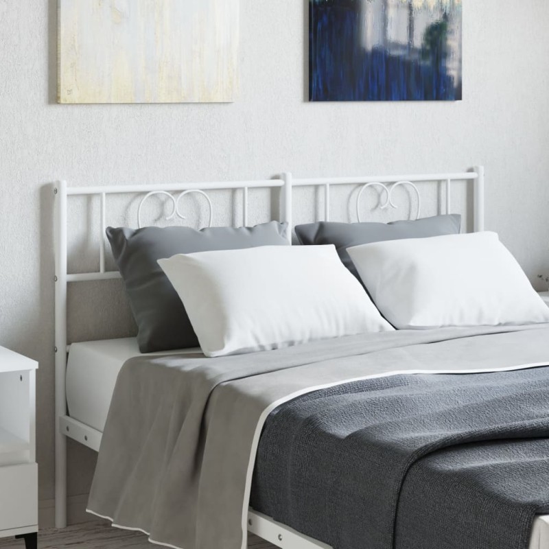 vidaXL Cabecero de metal blanco 160 cm vidaXL Cabecero de metal blanco 160 cm
