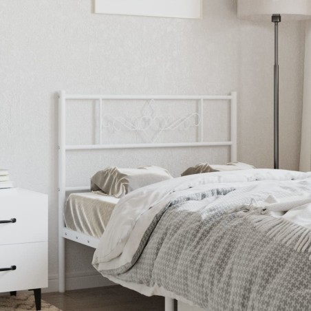 vidaXL Cabecero de metal blanco 107 cm