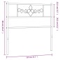 vidaXL Cabecero de metal blanco 107 cm vidaXL Cabecero de metal blanco 107 cm