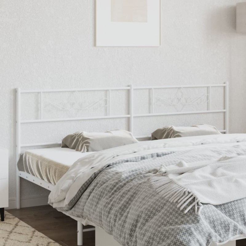 vidaXL Cabecero de metal blanco 180 cm vidaXL Cabecero de metal blanco 180 cm