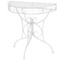 vidaXL Mesa auxiliar vintage metal semicircular 72x36x74 cm plateada vidaXL Mesa auxiliar vintage metal semicircular 72x36x74 cm plateada