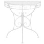 vidaXL Mesa auxiliar vintage metal semicircular 72x36x74 cm plateada vidaXL Mesa auxiliar vintage metal semicircular 72x36x74 cm plateada
