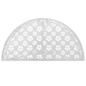 vidaXL Mesa auxiliar vintage metal semicircular 72x36x74 cm plateada vidaXL Mesa auxiliar vintage metal semicircular 72x36x74 cm plateada