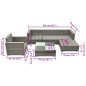 vidaXL Set de sofás de jardín 6 piezas y cojines ratán sintético gris
