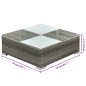 vidaXL Set de sofás de jardín 5 piezas y cojines ratán sintético gris vidaXL Set de sofás de jardín 5 piezas y cojines ratán sintético gris