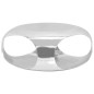 vidaXL Mesa de centro de aluminio fundido 70x70x32 cm plateado