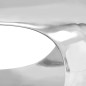 vidaXL Mesa de centro de aluminio fundido 70x70x32 cm plateado