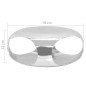 vidaXL Mesa de centro de aluminio fundido 70x70x32 cm plateado