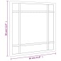 vidaXL Espejo de pared cuadrado de hierro negro 30x30 cm