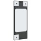 vidaXL Espejo de pared rectangular de hierro negro 20x50 cm vidaXL Espejo de pared rectangular de hierro negro 20x50 cm