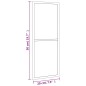 vidaXL Espejo de pared rectangular de hierro negro 20x50 cm vidaXL Espejo de pared rectangular de hierro negro 20x50 cm