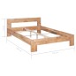 vidaXL Estructura de cama de madera maciza de roble 140x200 cm vidaXL Estructura de cama de madera maciza de roble 140x200 cm