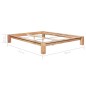 vidaXL Estructura de cama de madera maciza de roble 160x200 cm vidaXL Estructura de cama de madera maciza de roble 160x200 cm