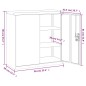 vidaXL Armario archivador de acero gris antracita 90x40x90 cm