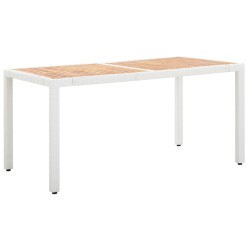 vidaXL Juego de comedor de jardín 7 piezas ratán sintético blanco