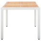 vidaXL Juego de comedor de jardín 7 piezas ratán sintético blanco vidaXL Juego de comedor de jardín 7 piezas ratán sintético blanco