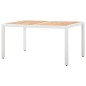vidaXL Juego de comedor de jardín 7 piezas ratán sintético blanco vidaXL Juego de comedor de jardín 7 piezas ratán sintético blanco