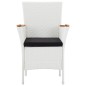 vidaXL Juego de comedor de jardín 7 piezas ratán sintético blanco vidaXL Juego de comedor de jardín 7 piezas ratán sintético blanco