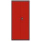 vidaXL Armario archivador de acero gris antracita y rojo 90x40x200 cm