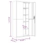 vidaXL Armario archivador de acero gris antracita y rojo 90x40x200 cm