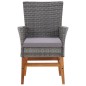 vidaXL Set comedor jardín 7 pzas ratán sintético y madera acacia gris vidaXL Set comedor jardín 7 pzas ratán sintético y madera acacia gris