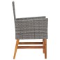 vidaXL Set comedor jardín 7 pzas ratán sintético y madera acacia gris vidaXL Set comedor jardín 7 pzas ratán sintético y madera acacia gris