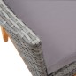 vidaXL Set comedor jardín 7 pzas ratán sintético y madera acacia gris vidaXL Set comedor jardín 7 pzas ratán sintético y madera acacia gris