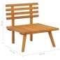 vidaXL Silla de jardín con cojines madera maciza de acacia vidaXL Silla de jardín con cojines madera maciza de acacia